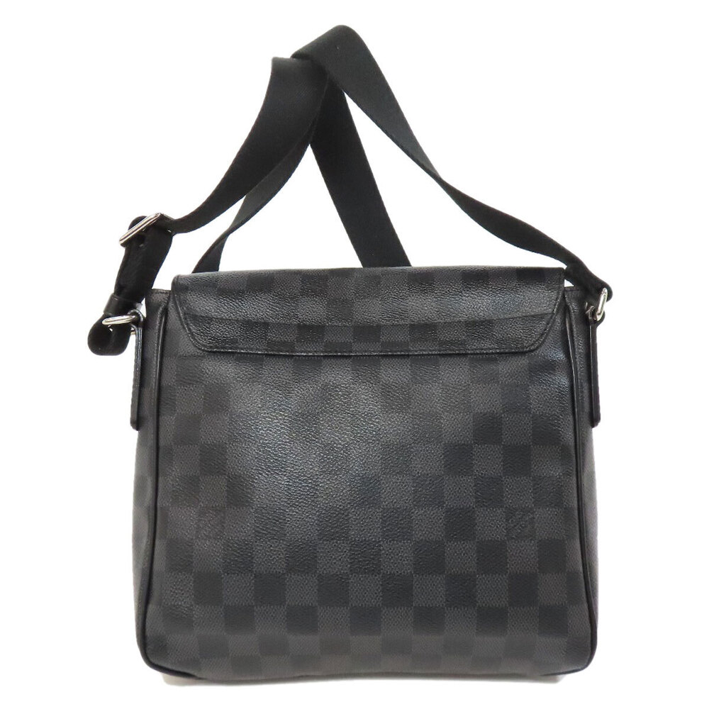 Louis Vuitton Shoulder Damier District Canvas Bag Brown